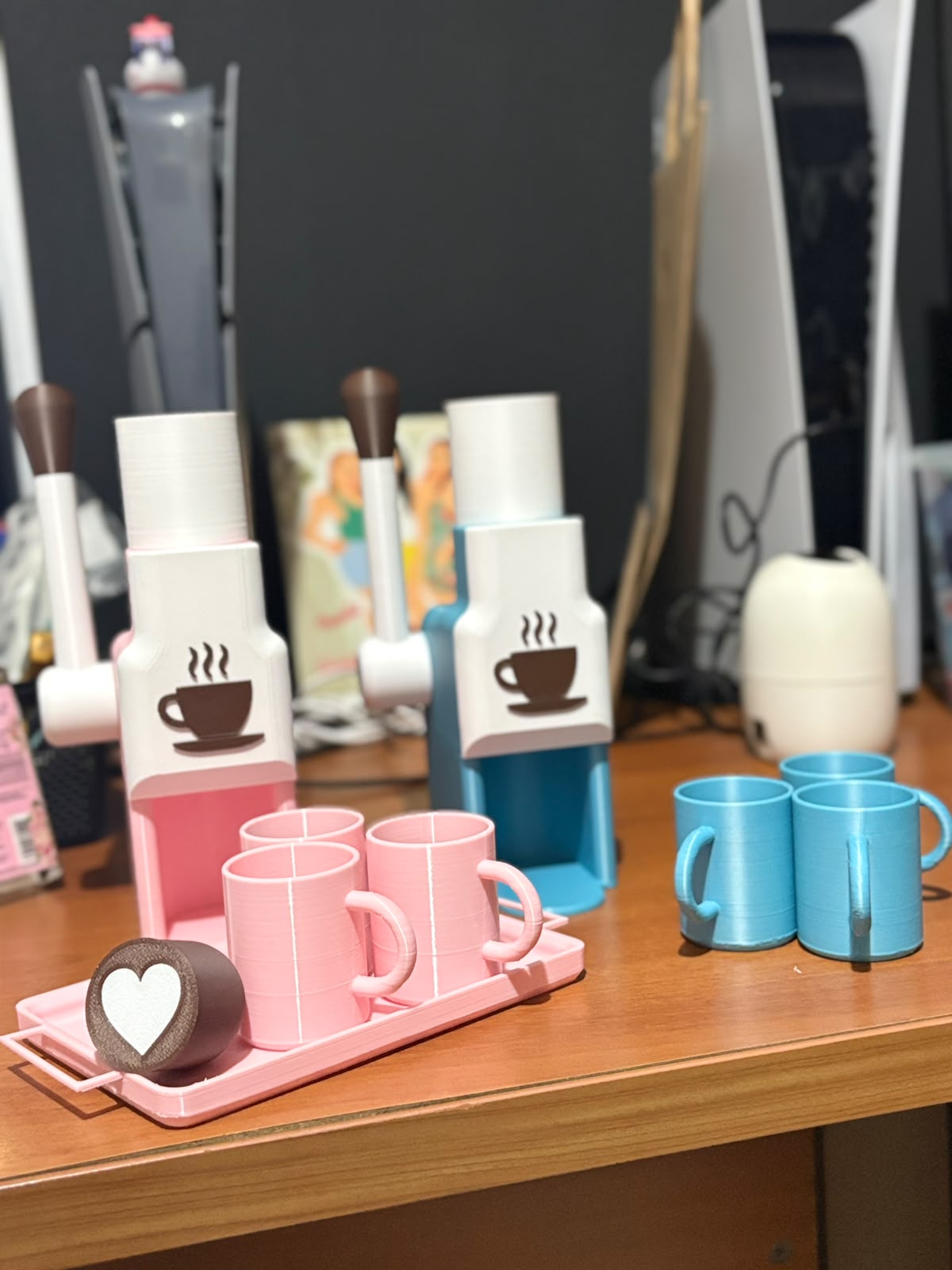 Cafeteiras com latte art